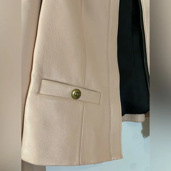 Coach 1941 Collection Blush Pink Leather Jacket - Picture 12 of 15